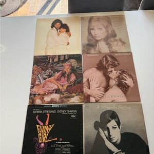 Barbara Streisand Vintage Vinyl Record Collection of 6